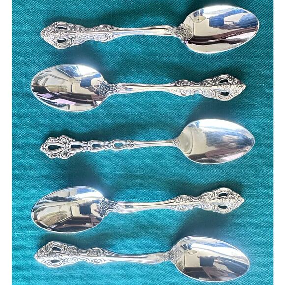 Oneida Michelangelo 18/10 Stainless Steel Teaspoons-Set of 5-Excellent! - Picture 2 of 4